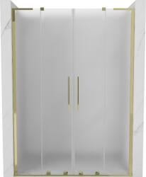Mexen Velar L Duo tolóajtós zuhanyajtó 140 cm, homályos, arany - 871-140-003-32-50 (871-140-003-32-50)