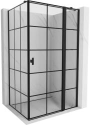 Mexen Mist T zuhanykabin, jobb oldali, 100 x 80 cm, fekete rácsos, fekete - 8A4T-100-080-70-77-P (8A4T-100-080-70-77-P)