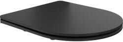 Mexen slim lassan záródó WC-ülőke, duroplast, fekete matt - 39224085 (39224085)