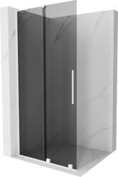 Mexen Velar L csúszó zuhanyfal Walk-in 110 x 200 cm, grafit 8 mm, fehér - 871-110-003-43-20 (871-110-003-43-20)