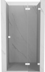 Mexen Lunar L jobbos kifelé nyíló zuhanyajtó 85 cm, átlátszó, fehér - 834L-085-000-20-00-P (834L-085-000-20-00-P)