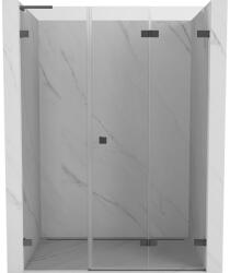 Mexen Lunar-F L harmonika zuhanyajtó jobb 120 cm, átlátszó, gunmetal - 836SL-120-050-95-00-P (836SL-120-050-95-00-P)