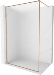 Mexen Kioto-XF Walk-in zuhanyfal kerettel 140 x 202 cm, fagyos 10 mm, szálcsiszolt réz - 800-140-104-65-30-X (800-140-104-65-30-X)