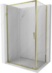 Mexen Exo tolóajtós zuhanykabin 145 x 90 cm, átlátszó, arany - 8151-145-090-50-00 (8151-145-090-50-00)
