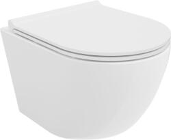 Mexen Lena WC csésze Rimless Tornado lassan záródó Slim üléssel, duroplast, fényes fehér - 30220500T (30220500T)