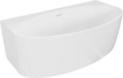 Mexen Bruna szabadon álló fal melletti kád 150 x 82 cm, fényes fehér, fehér túlfolyó - 52731508200-20 (52731508200-20)