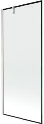 Mexen Next egyajtós kádparaván 80 x 150 cm, fekete mintázat, csiszolt nikkel - 895-080-000-00-70-97 (895-080-000-00-70-97)