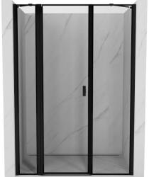 Mexen Mist balos zuhanyajtó 140 cm, fekete keret, fekete - 8A4-140-001-70-70-L (8A4-140-001-70-70-L)
