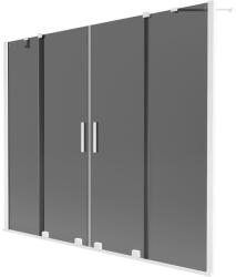 Mexen Velar Duo 2-szárnyú tolható fürdőkád paraván 190 x 150 cm, grafit, fehér - 896-190-000-42-20 (896-190-000-42-20)