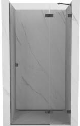 Mexen Lunar jobbra nyíló zuhanyajtó 85 cm, áttetsző, szálcsiszolt gun gray - 834-085-000-66-00-P (834-085-000-66-00-P)