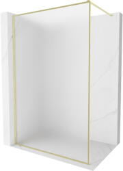 Mexen Kioto-F Walk-in Zuhanyfal kerettel 140 x 202 cm, 8 mm jégfátyol, arany szálcsiszolt - 800-140-104-55-30 (800-140-104-55-30)
