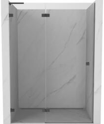 Mexen Lunar L balos zuhanyajtó balos 140 cm, átlátszó, pisztolyszürke kefe - 834L-140-000-66-00-L (834L-140-000-66-00-L)