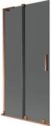 Mexen Velar L kádparaván 2 szárnyú tolóajtós 90 x 150 cm, grafit, rózsaarany - 896-090-003-41-60 (896-090-003-41-60)
