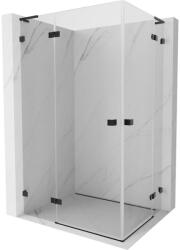Mexen Lunar L Duo zuhanykabin nyíló ajtóval 110 x 80 cm, átlátszó, fekete - 834L-110L-080P-70-00 (834L-110L-080P-70-00)