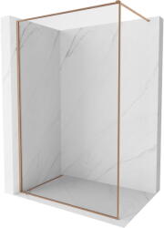 Mexen Kioto-XF Walk-in zuhanyfal kerettel 140 x 202 cm, átlátszó 10 mm, csiszolt réz - 800-140-104-65-00-X (800-140-104-65-00-X)