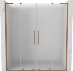 Mexen Velar L Duo toló zuhanyajtó 180 cm, homokfúvott, kefélt réz - 871-180-003-32-65 (871-180-003-32-65)