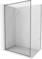 Mexen Kioto-F L zuhanyfal Walk-in kerettel 105 x 202 cm, átlátszó 8 mm, gun metal - 800-105-174-95-00 (800-105-174-95-00)