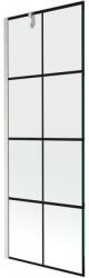 Mexen Next kádparaván, 1 ajtós, 70 x 150 cm, fekete minta, kefélt nikkel - 895-070-000-00-77-97 (895-070-000-00-77-97)