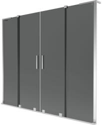 Mexen Velar L Duo kétszárnyú tolófürdőszobai paraván, 170 x 150 cm, grafit, króm - 896-170-003-42-01 (896-170-003-42-01)