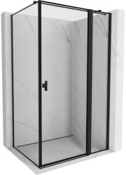 Mexen Mist T kabin zuhany jobb szárnyas ajtó 85 x 95 cm, fekete keret, fekete - 8A4T-085-095-70-70-P (8A4T-085-095-70-70-P)