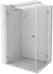 Mexen Lunar T zuhanykabin bal oldalsó 125 x 90 cm, átlátszó, kefélt réz - 834T-125-090-65-00-L (834T-125-090-65-00-L)