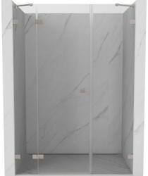 Mexen Lunar zuhanyajtó, balra nyíló, 155 cm, átlátszó, kefélt nikkel - 834S-155-050-97-00-L (834S-155-050-97-00-L)