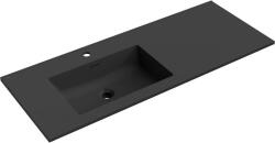 Mexen Otis beépíthető mosdókagyló balos 121 x 46, 5 cm, fekete matt - 25181271L (25181271L)