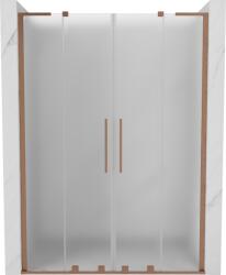 Mexen Velar L Duo tolóajtós zuhanyajtó 140 cm, deres, kefélt réz - 871-140-003-32-65 (871-140-003-32-65)