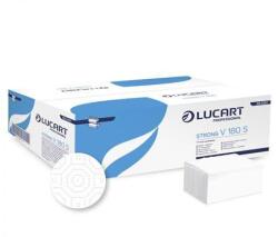LUCART Kéztörlő, V- hajtogatott, 2 rétegű, 180 lap, LUCART, "Strong V180S", hófehér (UBC86)