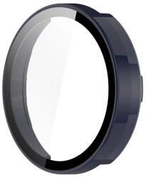 Garmin Lily 2 / Lily 2 Active, Műanyag védőkeret, kijelzővédő üveggel, közepesen ütésálló, szíj nélkül, sötétkék
