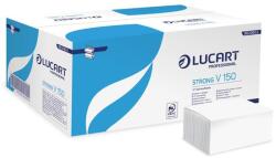 LUCART Kéztörlő, V/Z hajtogatott, 2 rétegű, 150 lap, LUCART, "Strong", hófehér (UBC09) - tintasziget