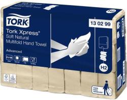 Tork Kéztörlő, Interfold hajtás, 2 rétegű, 180 lap, H2 rendszer, Advanced, TORK "Xpress Soft Multifold", natúr (KHH768)
