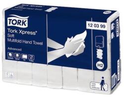 Tork Kéztörlő, Interfold, 2 réteg, 136 lap, H2 rendszer, Advanced, TORK "Xpress Soft Multifold", fehér (KHH809)