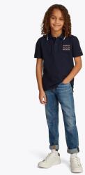 Tommy Hilfiger gyerek pamut póló sötétkék, nyomott mintás, KB0KB09524 - sötétkék 140
