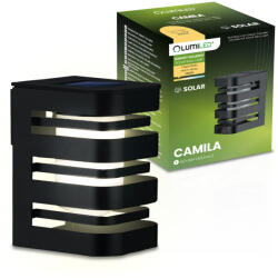 Lumileds Napelemes fali lámpa LED homlokzati lámpa, felületre szerelhető CAMILA 3000K szürkületérzékelő LUMILED (LUMSOL3065)