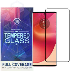 Motorola Edge 50 Fusion 5G üvegfólia, tempered glass, előlapi, 5D, hajlított, edzett, fekete kerettel