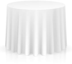 Ralex Pucioasa Fata de masa alba rotunda de 320 cm, 50% Bumbac + 50% Poliester, tip eveniment Restaurant Fata de masa