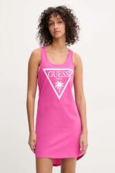 GUESS pamut ruha rózsaszín, mini, egyenes - rózsaszín S