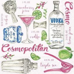 Kert és Otthonbolt Cosmopolitan mintás 3 rétegű szalvéta, 12, 5 x 12, 5 cm (C1076200)