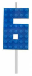 Godan Building Blocks, Építőkocka tortagyertya, számgyertya 6-os MLG132779C (MLG132779C)