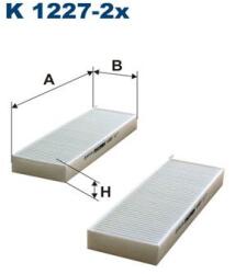 FILTRON szűrő, utastér levegő FILTRON K 1227-2x for CITROËN, PEUGEOT, FIAT, TOYOTA (K 1227-2x)