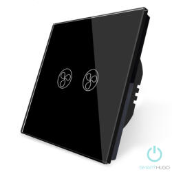 Smarthugo Kft 2 Körös Fekete Ventilátor Kapcsoló (SK-A801F-EU)