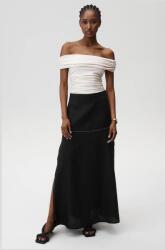 Undress Code vászon szoknya Serenity Skirt Stitch fekete, maxi, egyenes, 893 - fekete L