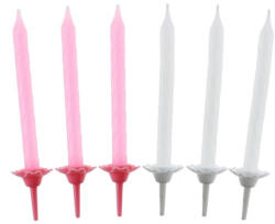 Godan Pink Pattern 4, Rózsaszín tortagyertya, gyertya szett (MLG688631)