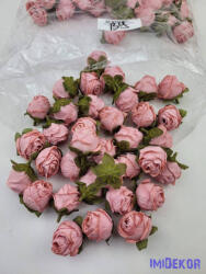  Rózsa szárazhatású selyem fej 3cm - Barackos