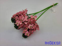 Bugás apró virágos köteg 38cm - Korall