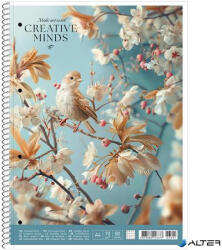 Shkolyaryk Publishing House Spirálfüzet, A4, vonalas, 80 lap, SHOLYARYK 'College Block Creative Minds', vegyes (A4-080-6527L)