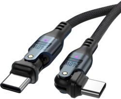 SlimWin USB-C-USB-C 240W Gyorstöltő és Adatkábel 480 Mbps - 180° Hajlítható