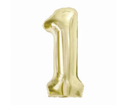 Javoli Pezsgőszínű B&C Champagne 1-es szám fólia lufi 85 cm (MLG189117)