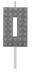 Javoli Építőkocka 0-ás Grey Blocks tortagyertya, számgyertya (MLG132915B)